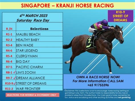 singapore horse racing tips by larry|Singapore Horse Racing Tips.